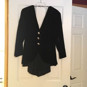 Black velvet skirt set